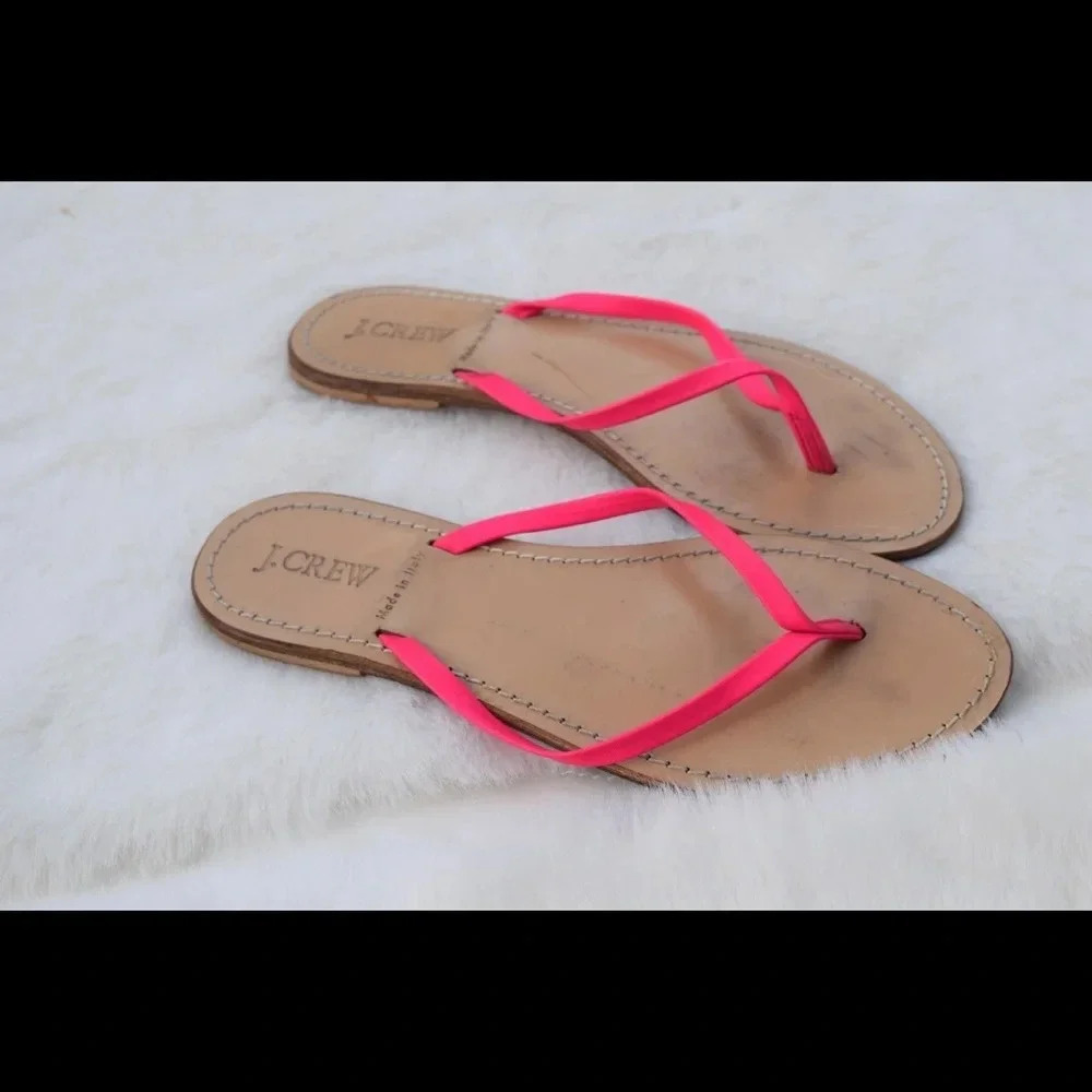 J. Crew neon capri sandals